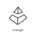 Triangle icon from Geometry collection. Royalty Free Stock Photo