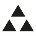 Triangle icon vector. Abstract black shapes. Geometric figure group. Minimalist triangle pattern