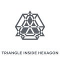 Triangle inside hexagon icon from Geometry collection.