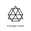 Triangle inside hexagon icon from Geometry collection.