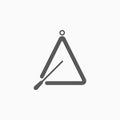 Triangle instrument icon, music, percussion Royalty Free Stock Photo