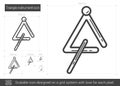 Triangle instrument line icon.