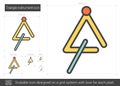 Triangle instrument line icon.