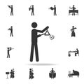 Triangle instrument player icon. Detailed set of music icons. Premium quality graphic design. One of the collection icons for webs