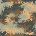 Triangle khaki camouflage seamless pattern Royalty Free Stock Photo