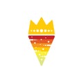 Triangle king cheese pizza symbol gradient vector