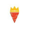 Triangle king cheese pizza symbol vector