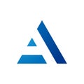 Triangle Letter A initial logo design