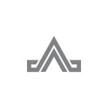 Triangle letter a shape logo vector Royalty Free Stock Photo