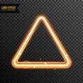 Triangle Light Effect Vector transparent with golden glitter Royalty Free Stock Photo