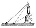 Triangle With Lighthouse Vintage Illustration