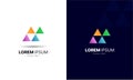 triangle logo minimalis and luxury