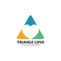 triangle Love Logo Vector icon illustration design Royalty Free Stock Photo