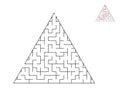 Triangle maze, logic game with labyrinths. maze game. A maze with answers.