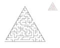 Triangle maze, logic game with labyrinths. maze game. A maze with answers.