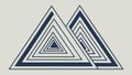 Triangle maze pattern, geometric puzzle design vector design Generative AI