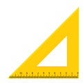 Triangle measurement protractor illustration icon. Triangle ruller scale geometry vector tool