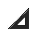 Triangle measurement protractor illustration icon. Triangle ruller scale geometry vector tool Royalty Free Stock Photo