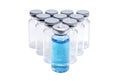 Triangle of medical vials on white Royalty Free Stock Photo