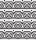 Triangle monochrome seamless pattern