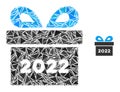Triangle Mosaic 2022 Gift Icon Royalty Free Stock Photo
