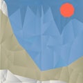 Triangle mountain geometric background