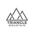 Triangle mountain graphic design template vector