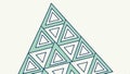 Triangle outline, basic geometric shape vector design Generative AI