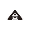 Triangle padlock button symbol vector Royalty Free Stock Photo