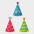 Triangle party hat isolated vector illustration