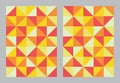 Triangle Pattern Background Bauhaus Art Style Warm Color