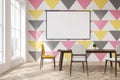 Triangle pattern dining room or office, rectangle