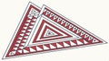 Triangle pattern with lines, geometric and abstract background vector design Generative AI Royalty Free Stock Photo