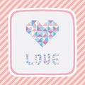 Triangle pattern love card1 Royalty Free Stock Photo