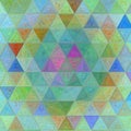 Mosaic triangle pattern in pastel colors qith effect of crayons