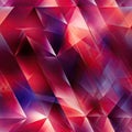 Triangle pattern with red and purple colors in crystal cubism style (tiled)