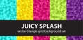 Triangle pattern set Juicy Splash Royalty Free Stock Photo