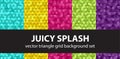 Triangle pattern set Juicy Splash Royalty Free Stock Photo