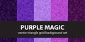 Triangle pattern set Purple Magic