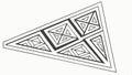 Triangle pattern tile, geometric design for flooring style. vector design Generative AI Royalty Free Stock Photo