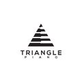 Triangle piano icon logo design vector template Royalty Free Stock Photo