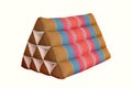 Triangle Pillow tradition native Thai style pillow. Royalty Free Stock Photo