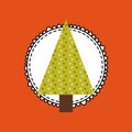 Triangle pine tree icon. Merry Christmas design. Vector graphic