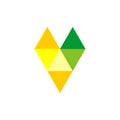 Triangle Pixel Logo Template Illustration Design. Vector EPS 10