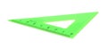 Triangle plastic ruler isolated on white Royalty Free Stock Photo