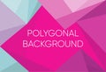 Triangle polygon pattern background and gradient violet and blue color. Blue Purple Low poly crystal background. Polygon