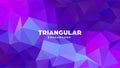 Triangle polygonal abstract geometric background. Colorful gradient design. Low poly shape banner. Vector illustration. Royalty Free Stock Photo