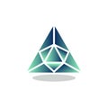 Triangle precious stone flat icon