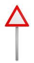 Triangle Road-Sign Royalty Free Stock Photo
