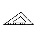 Triangle ruler tool repair maintenance and construction equipment line style icon